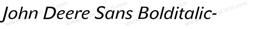 John Deere Sans Bolditalic字体转换